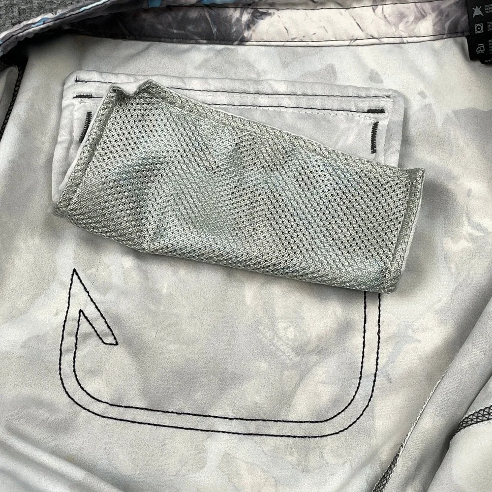 Huk Performance Fishing Board Shorts Mens 36 Mossy Oak Fracture Camo Blue Gray